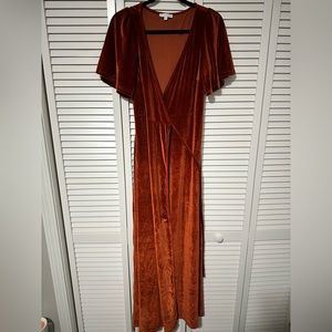 Baltic born velvet wrap dress